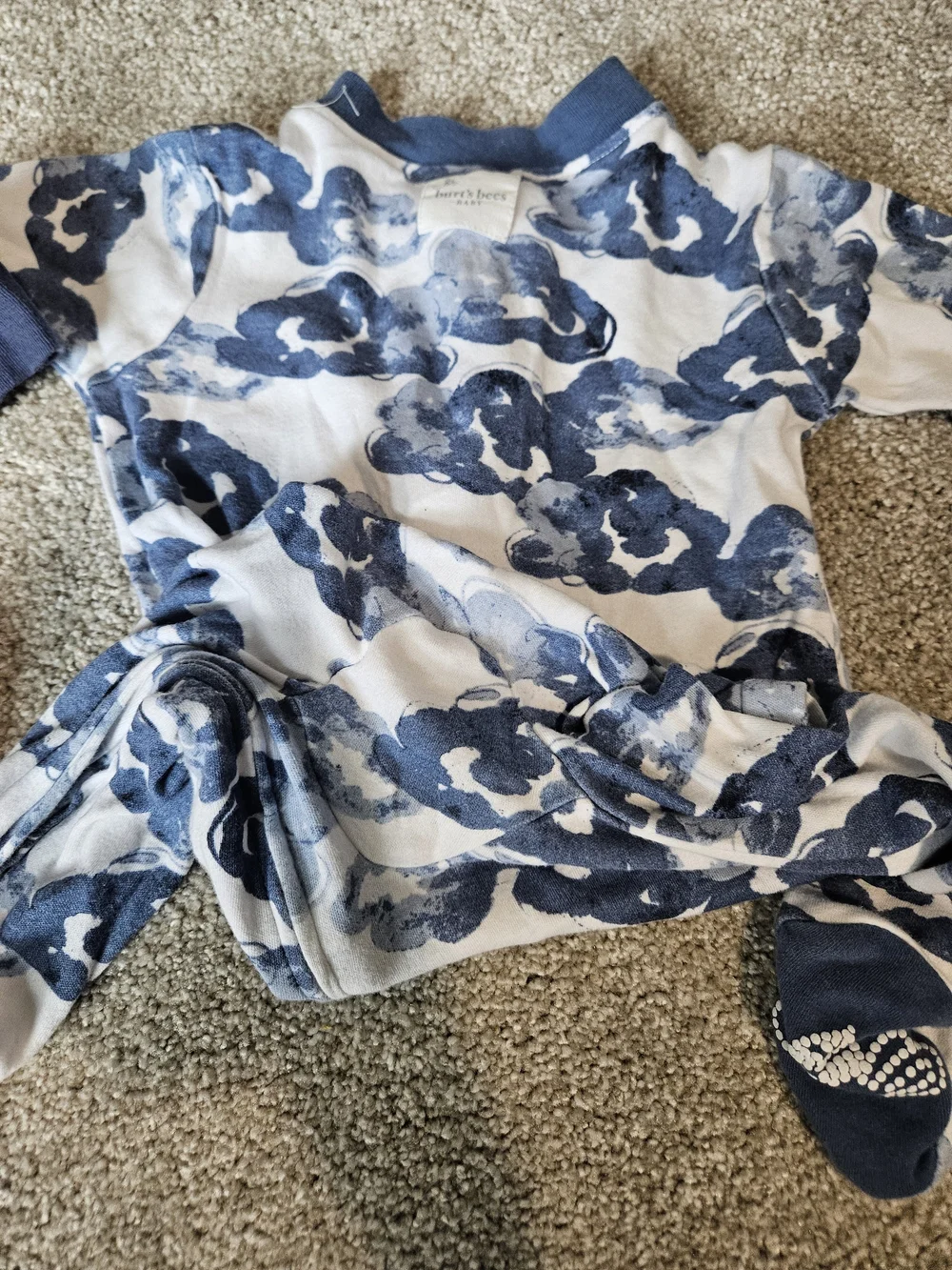 Burts Bees Baby Bundle Of 2 Footed Pajamas Size 6-9 Months